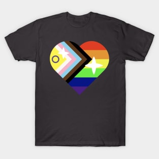 Inclusive Progress Pride Flag Heart 2022 T-Shirt